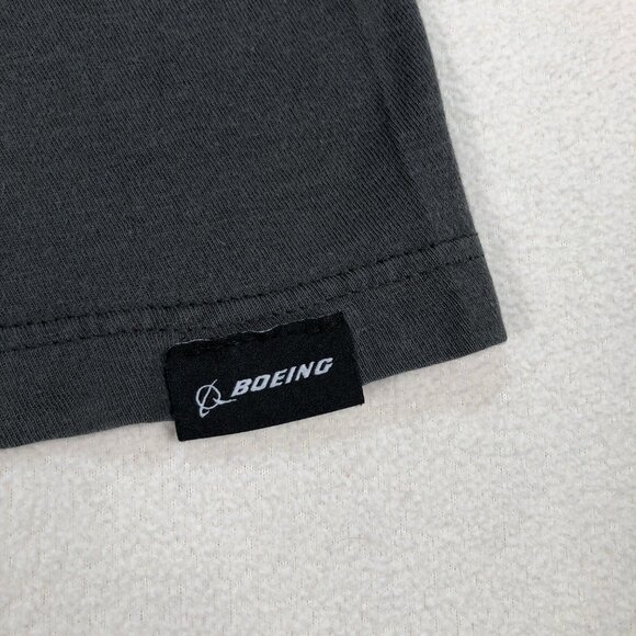 Ames Bros T‎ Shirt Men's L Gray Airplane Graphic Print 100% Cotton Monotone - Picture 7 of 10